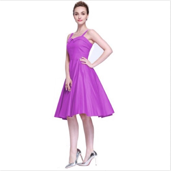 Purple Rockabilly Swing Dress