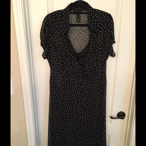 Chiffon Type Polka Dotted Dress & Matching Sash.