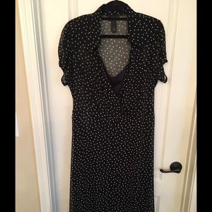 Chiffon Type Polka Dotted Dress & Matching Sash.