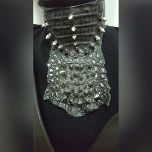 Amazing crocodile neck piece by Elizabeth Michaels