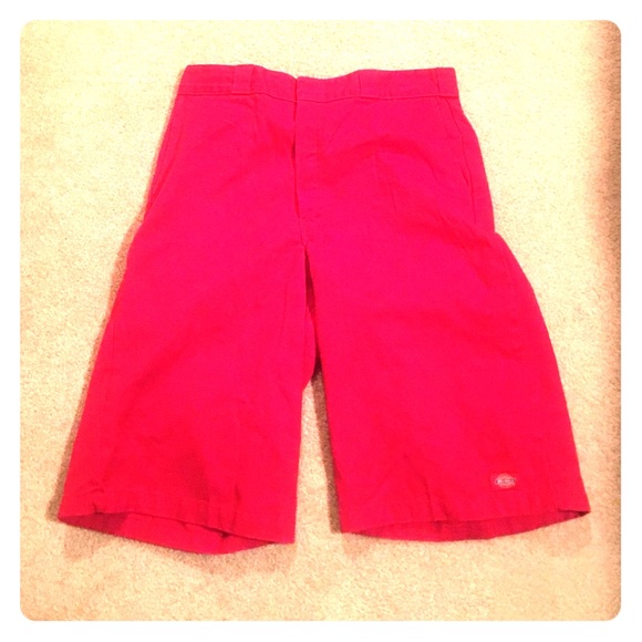 Red Dickies shorts