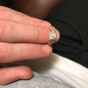 1ct Diamond Rose/White Gold (14k) Engagement Ring