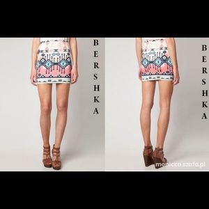 Bershka tribal mini skirt