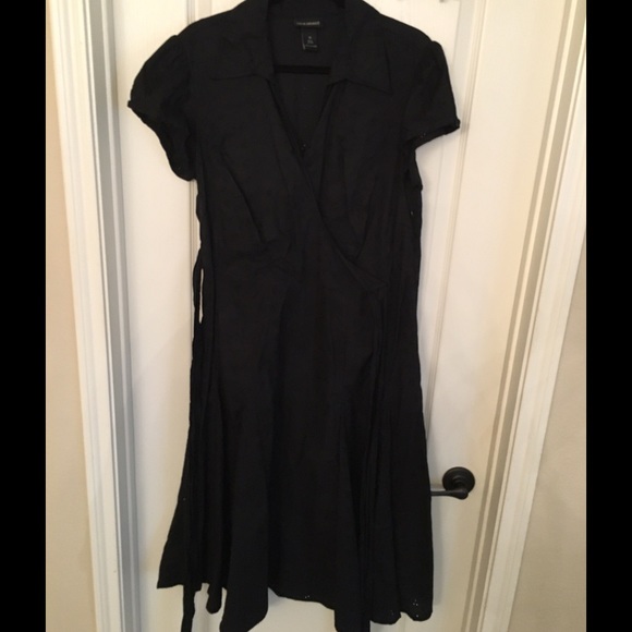 Black Eyelet 100% Cotton Dress with Ties.