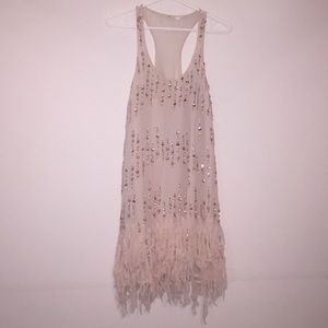 Sparkly Pink Flapper Dress