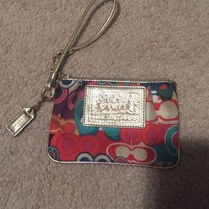 Coach poppy wristlet