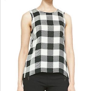 RAG AND BONE Harper Plaid Silk Tank Top Blouse