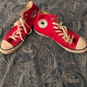 Red High top Converse