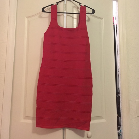 Red mini dress
