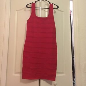 Red mini dress