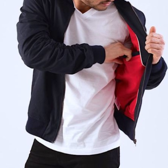 Men's Ruched Sleeve Bomber Jacket
