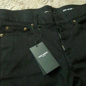 Black jeans with ripped knees