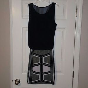 Black and gold dress