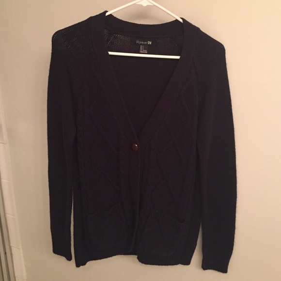 Navy Forever 21 preppy sweater