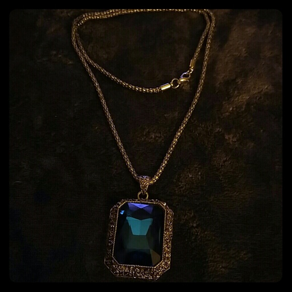 Large Stone Long Necklace