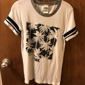 PINK white and black size large tshirt