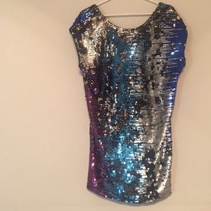 Sparkly Low Cut back Dress