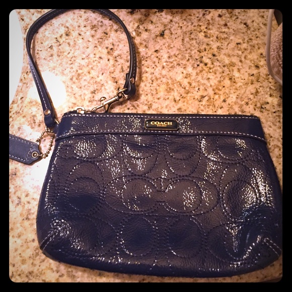 Brand new!!! Navy blue coach wristlet