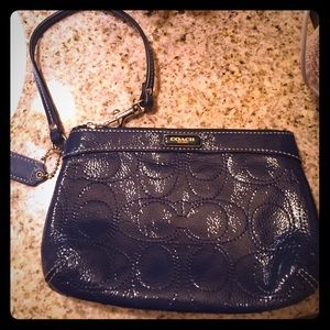Brand new!!! Navy blue coach wristlet
