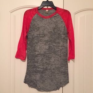 Alternative Apparel Burnout Baseball Tee