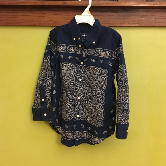 Ralph Lauren bandanna print button up. Size 4t