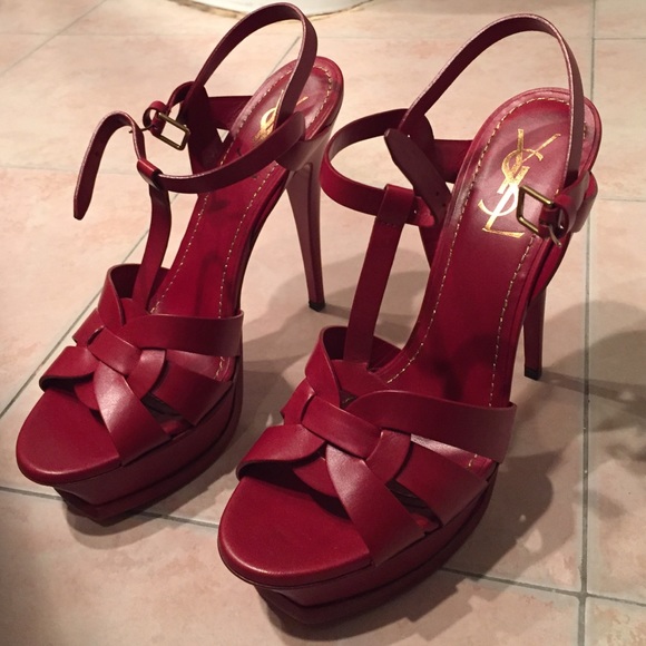 Yves Saint Laurent T-Strap Tribute Platform Sandal
