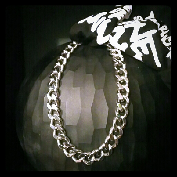 thick heavy chain link stainless steel necklace