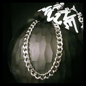 thick heavy chain link stainless steel necklace