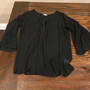 Beautiful chiffon black shirt
