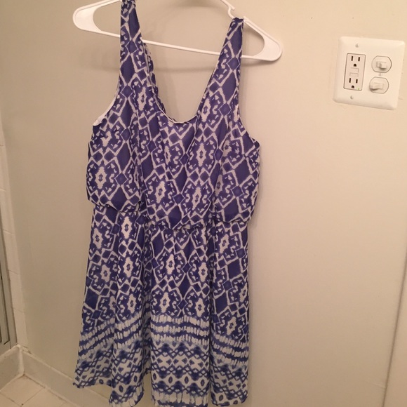 Blue and white design Dress
