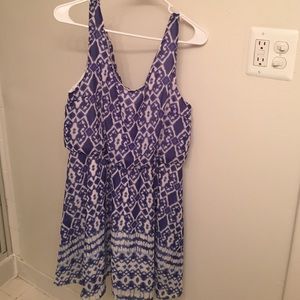 Blue and white design Dress