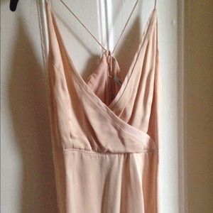 Pale pink wrap dress