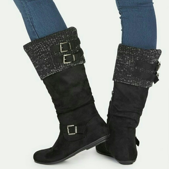 *LIKE NEW JustFab Black Boots