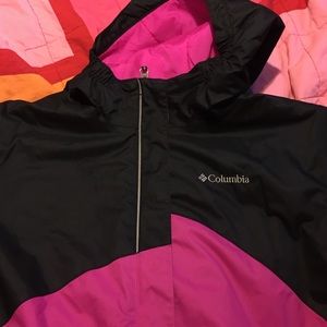 Kids Pink & Black Columbia Winter Coat