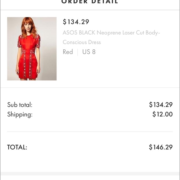 ASOS Black constructed dress
