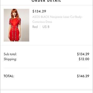ASOS Black constructed dress