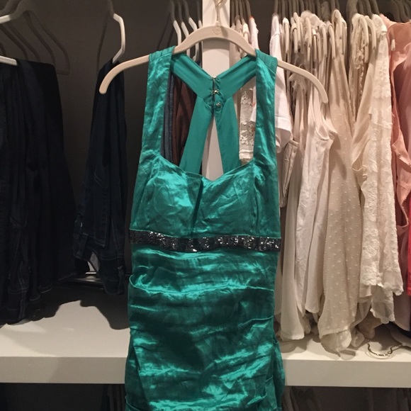 Nicole Miller gown green