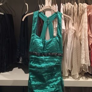 Nicole Miller gown green