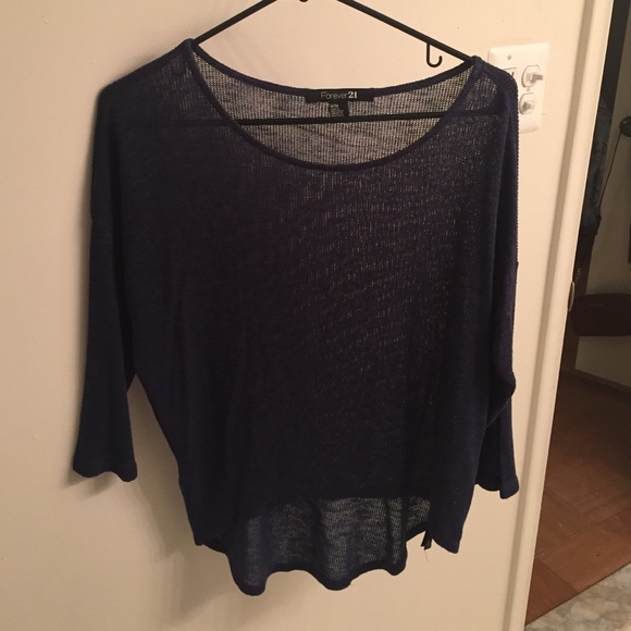Forever 21 High-Low Navy sweater