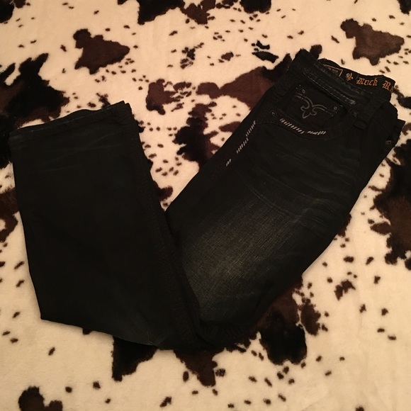 Men's Rock Revival Quintus Boot 33 Black jeans