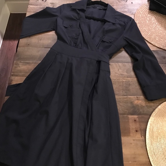 Navy wrap dress