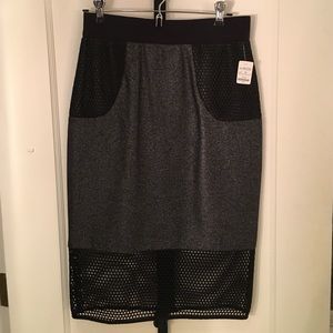 Milly Grey-blue Illusion skirt