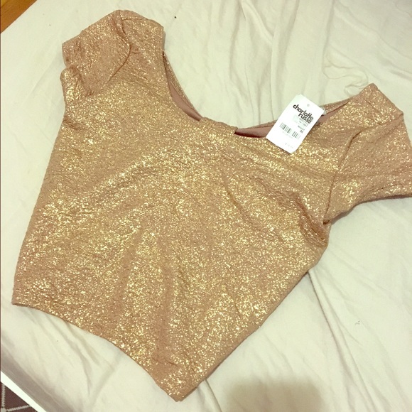NWT charlotte russe gold crop top