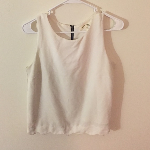White Scalloped Top