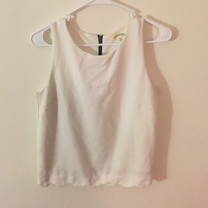 White Scalloped Top