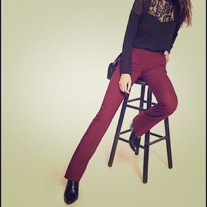 Mid Rise Solid Barely Boot Columnist Pant