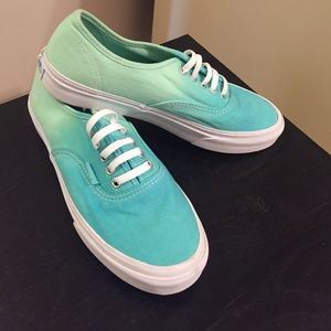 Blue/green Ombré Vans