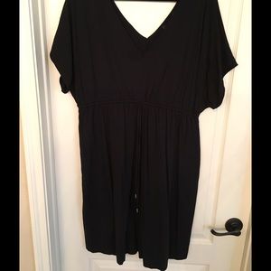 Black Double V Neck with Ties Tunic