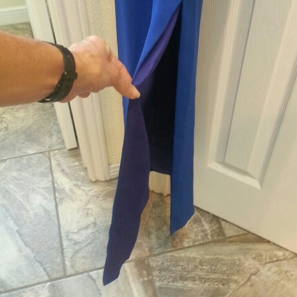 Blue- Diamond Cut Dress - Picture 4 of 4