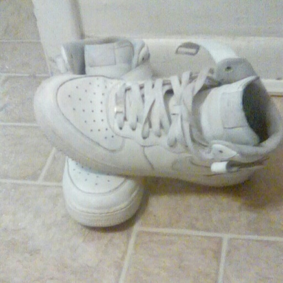 All White Nike Air Forces - Picture 1 of 3